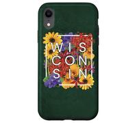 Fiori del Wisconsin Word Art - Wisconsinite Pride Custodia per iPhone XR