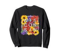 Fiori del Wisconsin Word Art - Wisconsinite Pride Felpa