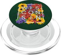 Fiori del Wisconsin Word Art - Wisconsinite Pride PopSockets PopGrip per MagSafe