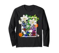 Fiori della Finlandia Word Art - Suomi Finnish Pride Maglia a Manica