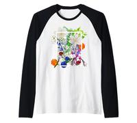 Fiori della Finlandia Word Art - Suomi Finnish Pride Maglia con Maniche Raglan