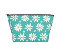 Fiori della margherita bianca, Borsa da toilette Borsa per trucco Borsa per cosmetici Borsa da toilette da viaggio portatile