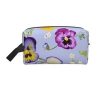 Fiori della viola del pensiero, Borsa per il trucco Borsa per cosmetici Borsa da viaggio portatile da viaggio Borsa per trucco Organizer
