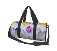 Fiori della viola del pensiero, Borsone da viaggio di grande capacità Borsa rotonda Borsa da viaggio sportiva Borsa da viaggio Borsa da fitness