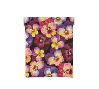 Fiori della viola del pensiero dell'acquerello, Spremere il portafoglio superiore da donna Borsa portaoggetti Piccola portamonete Portamonete