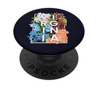 Fiori della Virginia Word Art - Virginian Pride PopSockets PopGrip Adesivo