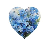 Fiori dell'acquerello Non ti scordar di me, Adesivo magnetico per frigorifero a forma di cuore Magneti magnetici morbidi per frigorifero 1pz