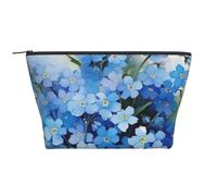 Fiori dell'acquerello Non ti scordar di me, Borsa da toilette Borsa per trucco Borsa per cosmetici Borsa da toilette da viaggio portatile