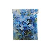 Fiori dell'acquerello Non ti scordar di me, Spremere il portafoglio superiore da donna Borsa portaoggetti Piccola portamonete Portamonete