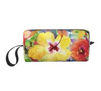 Fiori dell'orchidea del giglio dell'acquerello, Borsa per il trucco Borsa per cosmetici Borsa da toilette da viaggio portatile Borsa per trucco Organizer