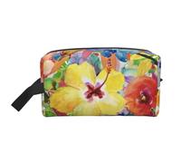 Fiori dell'orchidea del giglio dell'acquerello, Borsa per il trucco Borsa per cosmetici Borsa da viaggio portatile da viaggio Borsa per trucco Organizer