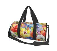 Fiori dell'orchidea del giglio dell'acquerello, Borsone da viaggio di grande capacità Borsa rotonda Borsa da viaggio sportiva Borsa da viaggio Borsa da fitness