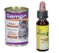 Fiori di Bach Rescue Pet Gocce + Gemon Senior Bocconcini Pollo Tacchin