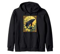 Fiori di Balena Destra e Gelsomino del Nord Atlantico Felpa con Cappuccio