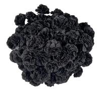 Fiori di calendula, fiori messicani in seta per Diwali, decorazione per la casa, matrimoni, feste, Halloween, per Pooja indiana (nero, 20 pezzi)
