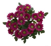 Fiori di camomilla sintetica in seta realistica, per bouquet da sposa, feste, centrotavola, 32 cm, rosso vino