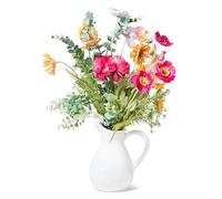 Fiori di campo artificiali in brocca 22x12x50 cm Assortito