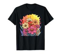 Fiori di Campo Colorati Primavera Boho Botanical Meadow Maglietta