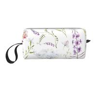 Fiori di campo floreali dell'acquerello, Borsa per il trucco Borsa per cosmetici Borsa da toilette da viaggio portatile Borsa per trucco Organizer