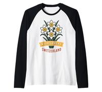 Fiori di Campo Svizzera Narcissus Radiiflorus Maglia con Maniche Raglan