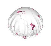 Fiori di che scorrono nel fiume Cuffia da impermeabile, Cuffia elastica per capelli da bagno Protezione ambientale Cuffia da bagno per capelli, Doppio strato impermeabile Cappello da d