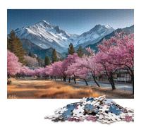 Fiori di ciliegio giapponesi Puzzle in Legno Adulto 300 Pezzi Per Gioco Familiare Regalo Per Amore E Amico Gioco Education Decorazione Interna Unica Stress Relief 300pcs (40x28cm)