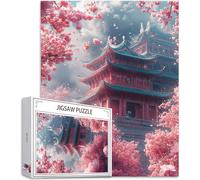 Fiori di ciliegio Puzzle 1500 Pezzi, 5D DIY Puzzle Stile giapponese Puzzle Adulti e Principianti da 14 Anni, Jigsaw Puzzle Giochi Rilassamento e Intelligence, Home Wall Room, Regalo 87x57cm, Model666