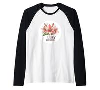 Fiori di gigli morbidi e sereni per una sensazione di pace Maglia con Maniche Raglan