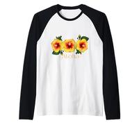 Fiori di Ibisco Aloha Botanico Fiore di Ibisco Maglia con Maniche Raglan