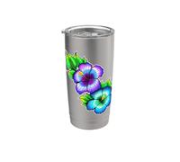 Fiori di ibisco Bicchiere termico in acciaio inox doppia parete
