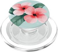Fiori di ibisco tropicali rosa rosso PopSockets PopGrip per MagSafe