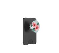 Fiori di ibisco tropicali rosa rosso PopSockets PopWallet per MagSafe