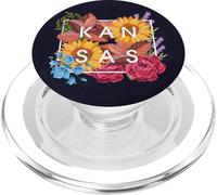 Fiori di Kansas Word Art - Kansan State Souvenir PopSockets PopGrip per MagSafe