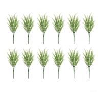 Fiori di lavanda artificiali, confezione da 12, decorazione floreale simulata in plastica, per interni ed esterni, design realistico a cinque punte, a bassa manutenzione, decorazione per tutto l'anno