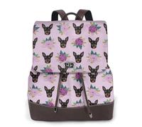 Fiori di lavanda per pinscher nano,Zaino da donna, impermeabile, leggero, in pelle PU, alla moda, da viaggio