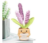 Fiori di lavanda, uncinetto fiori, decorazioni all'uncinetto, decorazione per la scrivania | fiori emotivi positivi per famiglie, vacanze, amici