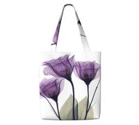 Fiori di lavanda viola della speranza,Borse della spesa riutilizzabili, borse per la spesa, borsa a tracolla in tela di grande capacità