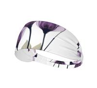 Fiori di lavanda viola della speranza,Fascia elastica per capelli multiuso unisex, fascia antisudore sportiva