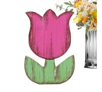 Fiori di legno, decorazione da tavolo primaverile come punto centrale | Vassoio per pavimenti floreali retrò come decorazione centrale da tavolo in stile adatto per scrivania, davanzale
