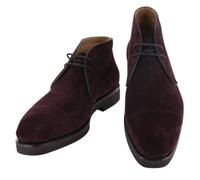 Fiori Di Lusso Bordeaux Rosso Camoscio Scarponcini Chukka - (5X)