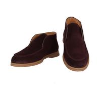 Fiori Di Lusso Bordeaux Rosso Camoscio Stivali Caviglia - (FL911202413)