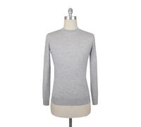 Fiori Di Lusso Grigio Chiaro Cashmere collo Tondo Maglione - (FL282516)