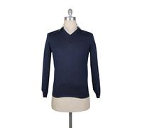 Fiori Di Lusso Maglione Blu Navy A V - (FL67236)