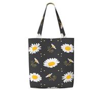 Fiori di margherita,Borse della spesa riutilizzabili, borse per la spesa, borsa a tracolla in tela di grande capacità