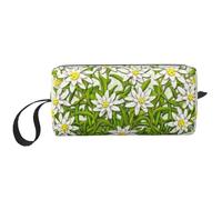 Fiori di montagna svizzeri della stella alpina, Borsa per il trucco Borsa per cosmetici Borsa da toilette da viaggio portatile Borsa per trucco Organizer