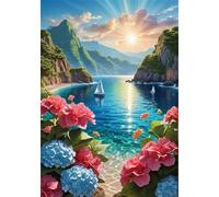 Fiori di nave marina del sole - Puzzle 500 Pezzi - puzzle Fai da te 52x38 cm,Intrattenimento Creativo - Puzzles Per Adulti E Tutta La Famiglie