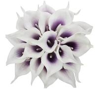 Fiori di nocciolo artificiale Calla, 10 pezzi rami di fiori realistici, plu piegabile e bianco finti per disposizione, centrotavola da tavolo, matrimonio/14x4