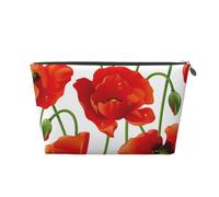 Fiori Di Papavero Rosso, Borsa da toilette Borsa per trucco Borsa per cosmetici Borsa da toilette da viaggio portatile