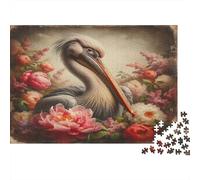Fiori di pellicano Puzzles 1000 Pezzi Carta riciclata per adulti Puzzle per adulti Impossibile difficile stimolante Attività divertente per casa 38x26cm/1000pcs