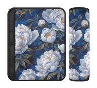 Fiori di peonia bianchi vintage 2 pz accessori auto protegge il collo e le spalle per auto accessori para carro